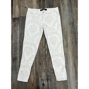 Juniors Freestyle Revolution Pink Damask Twill Denim Skinny Jeans Size 9